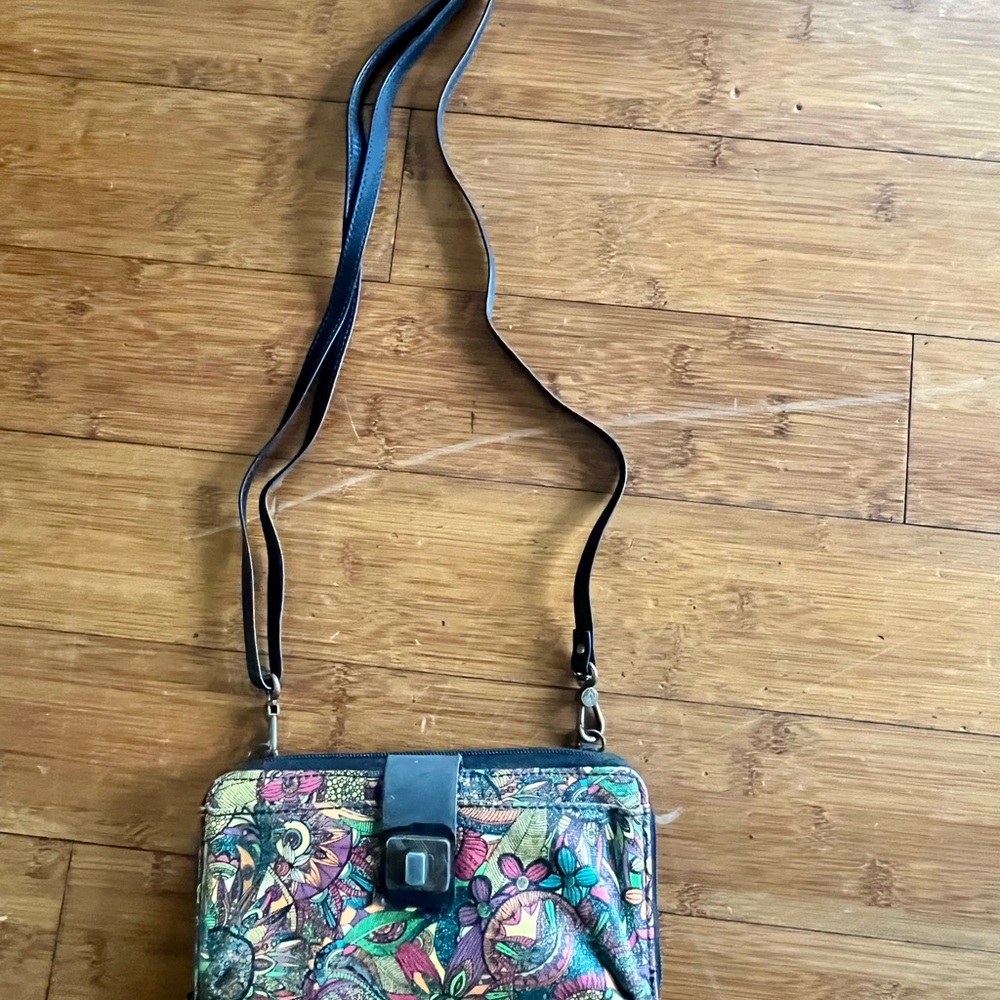 Sakroots Black Crossbody Bag with Adjustable Strap